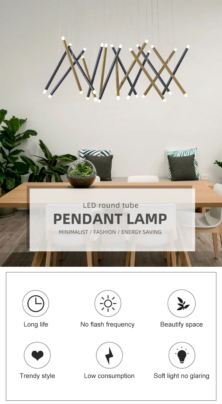 dl0045 high quality modern hotel lobby dining room decoration aluminum brass led pendant lamp -0