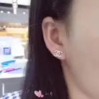 925 Silver Jewelry Silver High Quality 925 Silver Wholesale Jewelry Letter Double CC Earrings For Mother Gifts