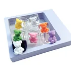 Acrylic Rings Fashion Creative Pink Bear Acrylic Rings Fashion Resin Rings Jewelry Women