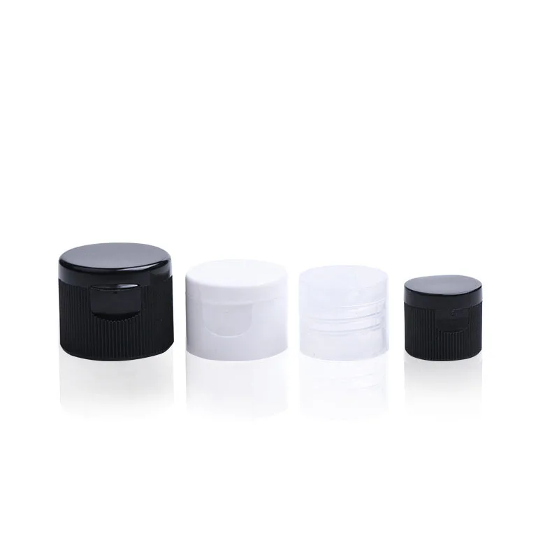 28mm  wholesale clear plastic hand sanitizer cap lotion bottle cap cosmetic packaging plastic flip top cap-28