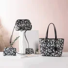 Bags Handbags Custom Bulk Wholesale Women Orange Bags 3 In 1 Purses And Handbags Set