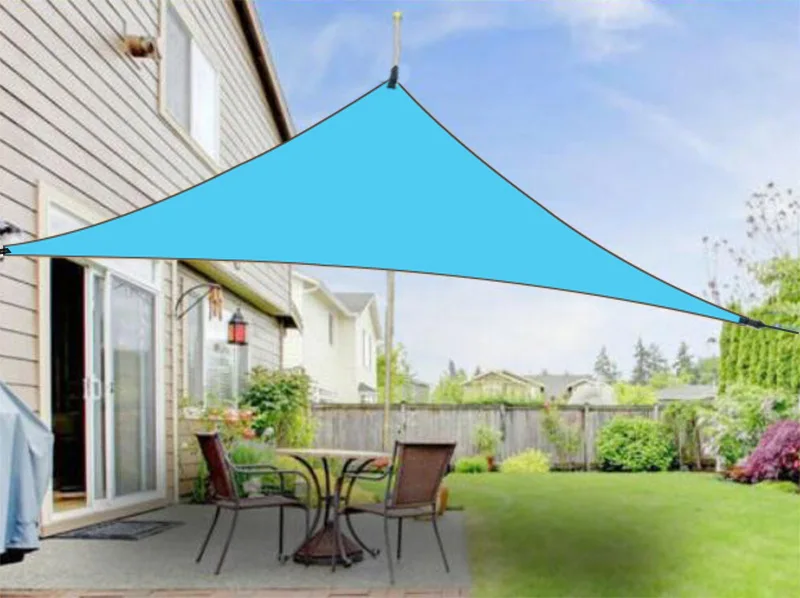 Outdoor Triangle Sun Shadow Shade Sail Garden Swimming Pool Oxford Waterproof Shade Sail