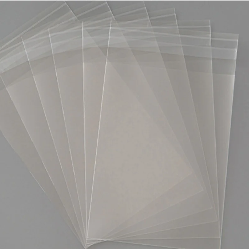 Self-Sealing Transparent Plastic Bag for Clothing and Socks Hot Stamping Surface PE Frosted Zipper for Packing