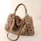 Rabbit Fur Bag Rabbit Fur Bags New American Luxury Rabbit Fur Lady's Handbag And One-shoulder Winter Bag