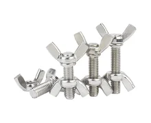DIN316 M3 M4 M5 M6 M8 M10 M12 Thumb Hand Toggle Stainless Steel Butterfly Head Wing Bolt Type Screw