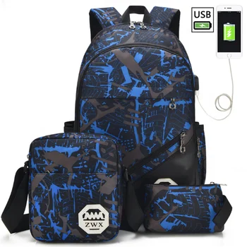 2021 Male Shoulder Bag Middle School Student's Backpack High School Student's Backpack Leisure Bag