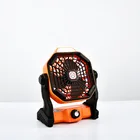 Fan New Design Outdoor Big Wind Cooling Pedestal Portable Electric Rechargeable Camping Led Light With Fan