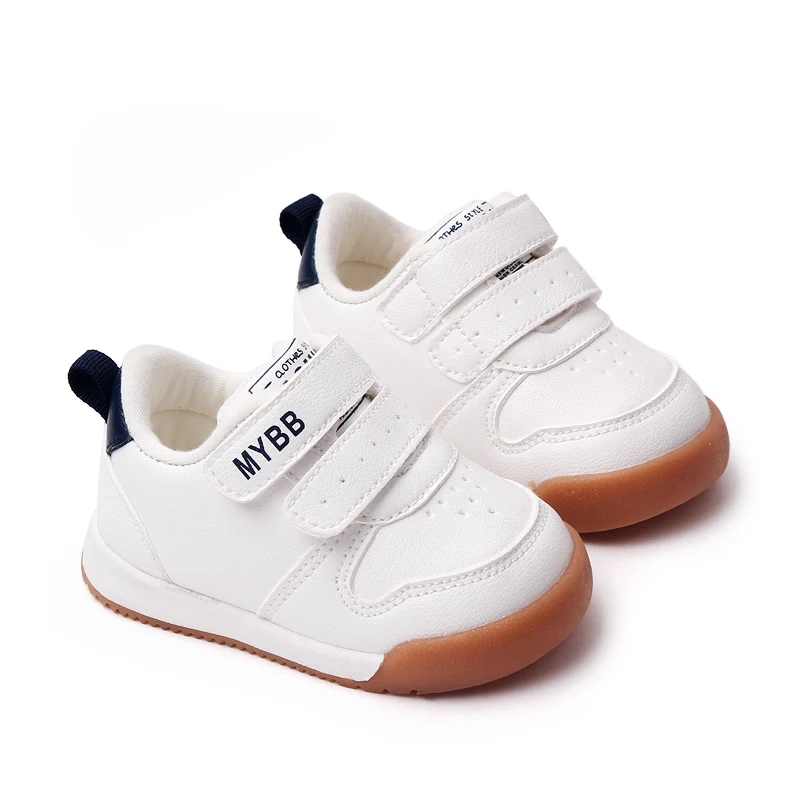 Spring and Autumn Sports Style Soft Sole Anti-slip Wear-resistant Baby Walking Small White Shoes manufacture
