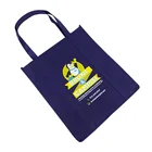 Recycled Bag Recyclable Bag Recycled Eco Friendly Dark Blue Non Woven Reusable Shopping Bag Custom Logo Bag