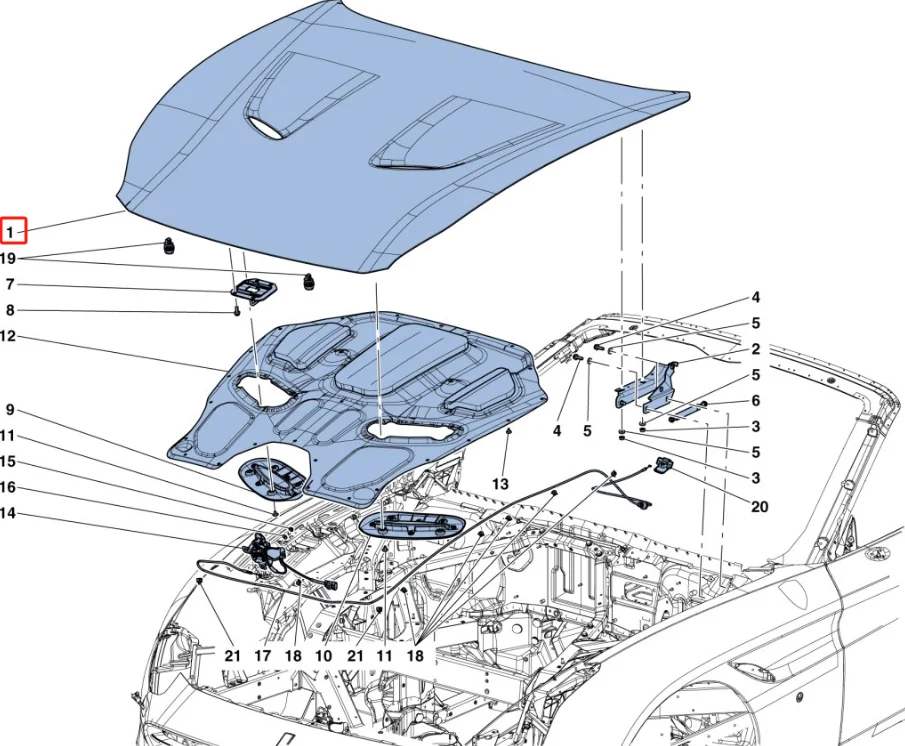 product hot sale wholesale aluminium alloy hood for ferrari california t easy installation engine cover bonnet auto parts 85312411-2