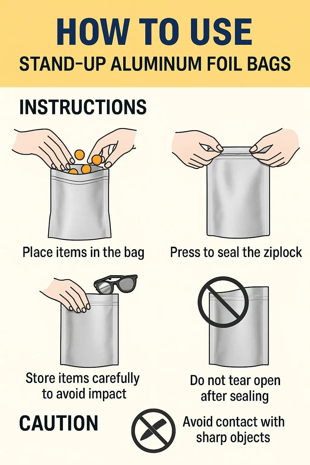 Stand-up Zipper Pouch Aluminum Foil Light Smell Proof Water Heat for Pet Food Baby Food Potato Chips Sugar Lollipops - detail 8