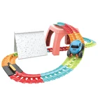 Race Track For Boys And Kids 96PCS Flexible Changeable Magic Car Tracks 2 Cars Shell Changeable Magic Car Tracks