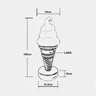 2021 New 1.2m 3D Color Changing Ice Cream Model Lamp By Remote Control For Advertising Display
