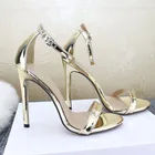 Heels JZL212 Gold And Silver Color Heels Women 2021 Heeled Sandals Women's Casual Shoes