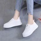 Shoes Solid Color White Mesh Rubber Platform Shoes Sport Women Ladies Sports Shoes