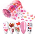 Nail 2020 Valentine's Day Nail Art Decals Full Transfer Foil Nail Foil For Nail Art Sticker