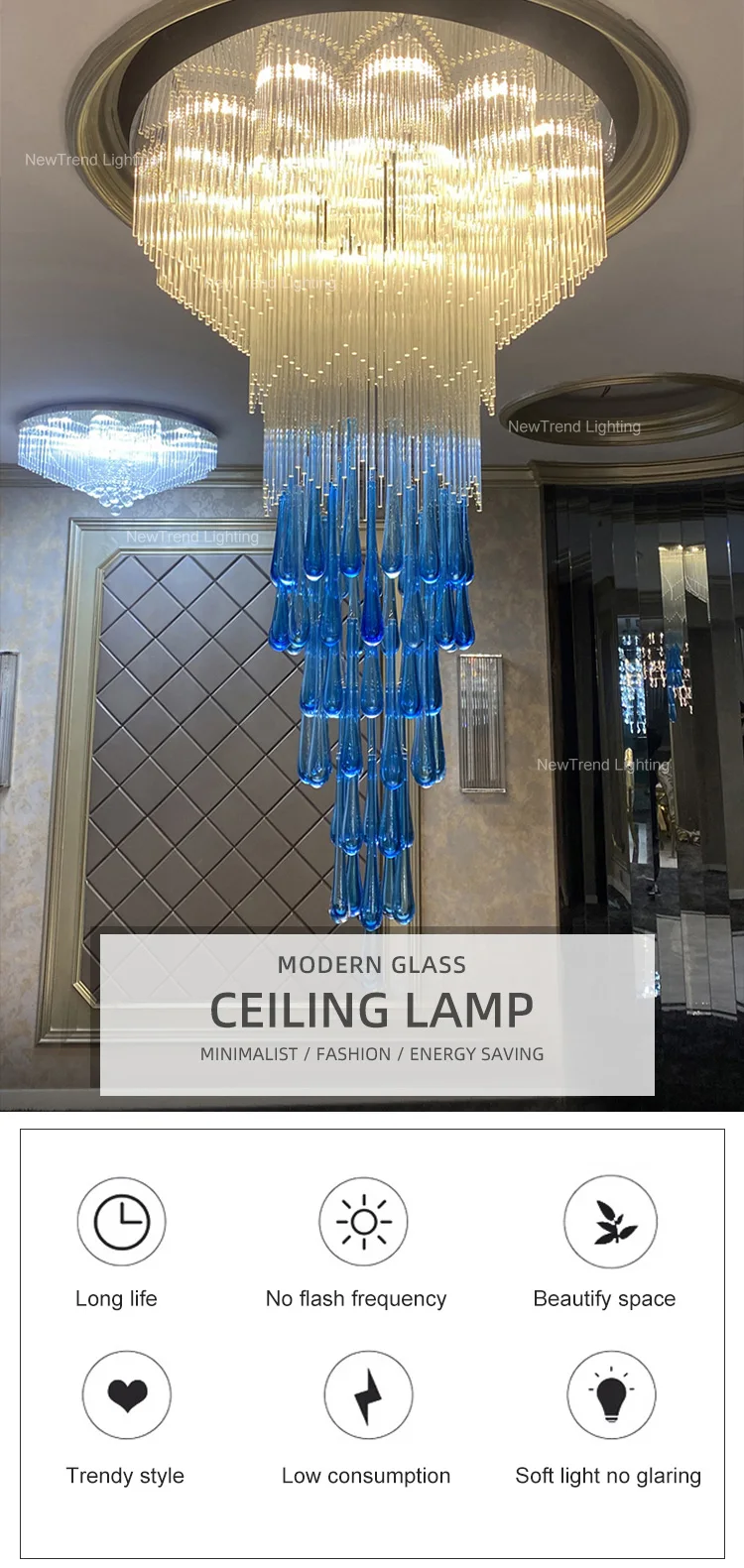 CPL-216 Bespoke Fixtures Indoor Decoration Hotel Lobby Wedding Banquet Gallery Custom Luxury Ceiling Chandelier manufacture