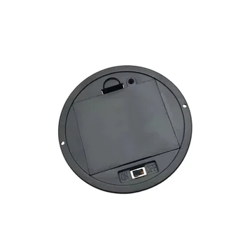 3AA black round battery holder with cover