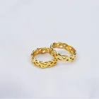 Casual New Casual Stainless Steel Jewelry 18k Gold Plated Color Customized Size Women Fashion Finger Ring