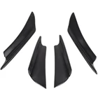 Carbon 4PCS Carbon Fiber Car Bumper Fin Refitted Canard Splitter Diffuser Valence Spoiler Lip 2L 2R