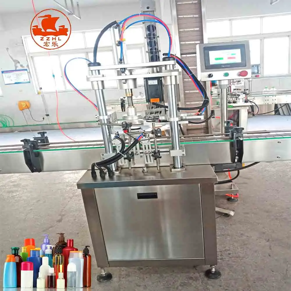 8 Automatic Glass Bottle Twist Off Capping Cap Sealing Machine Machinery to Close Glass Bottles With Aluminum Cap details