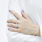 Zircon 925 Sterling Silver Jewelry 2019 Hot Sale Zircon Ring Gold Wedding Ring