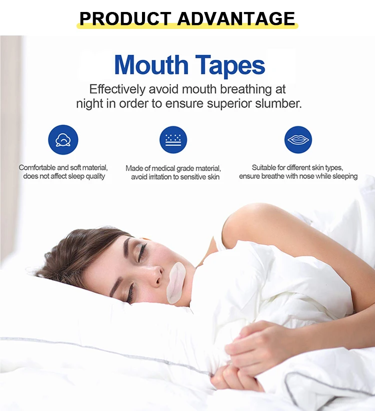 Amazon Best Seller 2023 Sleep Strips Anti Snoring Devices Advanced Gentle Mouth Tape Apply to Sleeping Stop Snoring Mouth Tape details