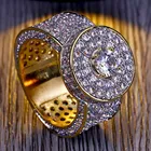 Diamond Ring Bling Bling Hip Hop Iced Out Cubic Zirconia Luxury Lab Diamond Wedding Men's Ring Jewelry
