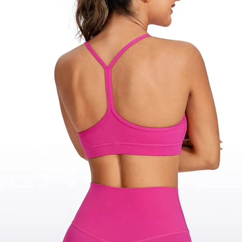 ECBC Sportswear Running Hot Pink Fitness Crop Top Female Gym Workout Bra For Women