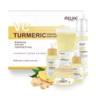 AILKE Private LOGO Vitamin C Anti Acne Whitening Tightly Brightened Turmeric Plant Skincare Set