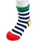 Wholesale Custom School Combed Cotton Children Stripe Cute Design Absorb Sweat Crew Socks For Kids Teen Boy