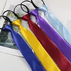 Tie Black Factory Hot Sale 37*5.5cm And Funeral Tie Black Zipper Necktie Adjustable Zipper Necktie