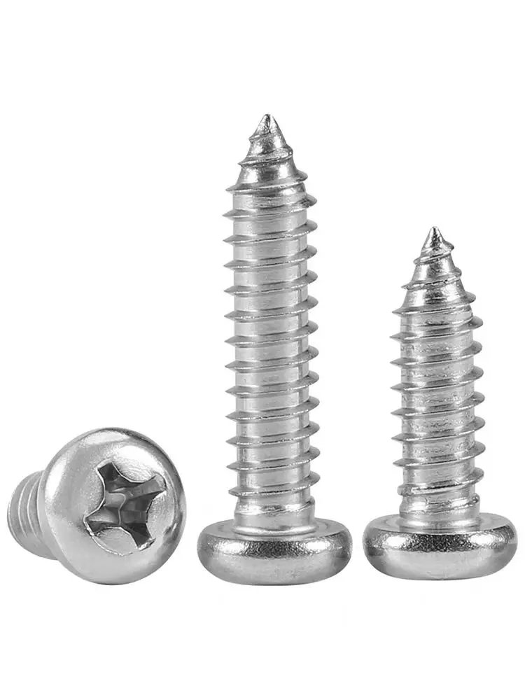 Phillips Suction Cup Flat Screws Stainless Steel M4 Pan Head 14mm Self Tapcon A2-70 Grade M3 Thread Size 10mm Length Din manufacture