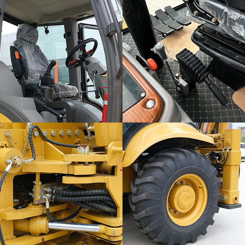 China New Backhoe Front Loader 4x4 4WD Mini Loader Backhoe Backhoe Excavator Loader for Sale