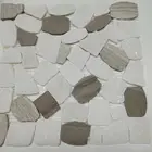 Stone Mosaic Pearl Effect Shinning Pebble Water Stone Mosaic