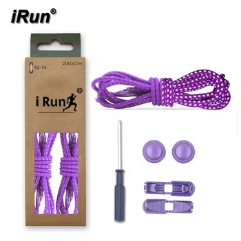 iRun Reflective Lock Laces No Tie Shoe Laces For Male And Female Elastic Laces For Sneakers customized gift package