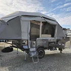 防水キャンバステント (トレーラーなし) 折りたたみ式インフレータブルピックアップトップテントキャンピングカーオーニングトレーラーテント屋外キャンプ用