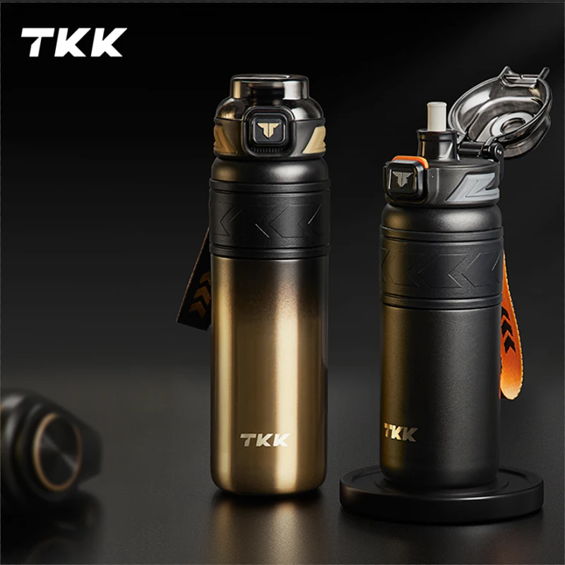 600ml 1000ml 16oz 32oz 316 stainless steel thermos with straw Vaccum Insulated Thermo Wide Mouth  Double Wall coffee bottle