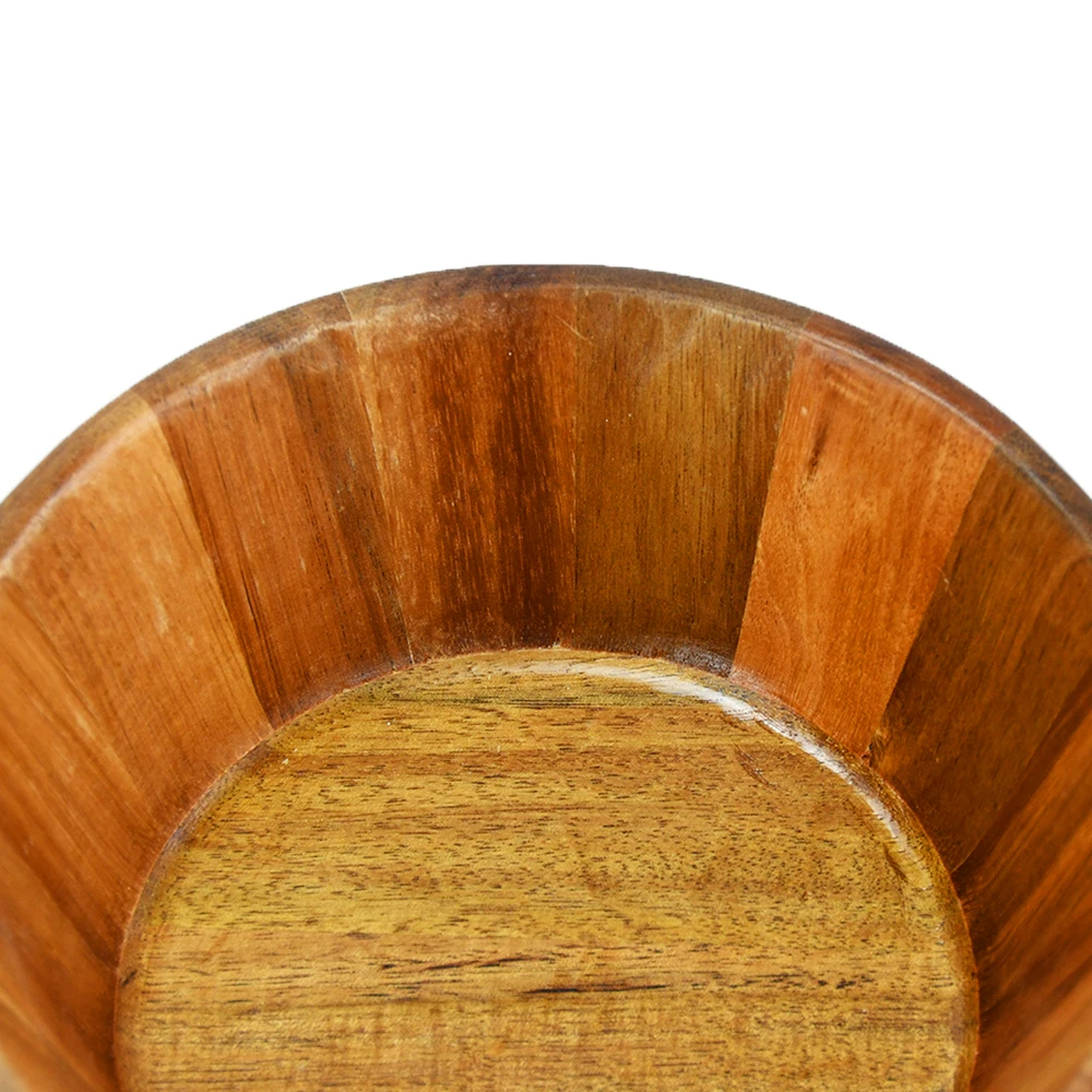 Acacia Wave Serving Bowl for Fruits or Salads, Large Single Bowl ,Wood Serving Bowl