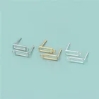 Earring Geometry Earring Back Findings 925 Sterling Silver Hollow Rectangle Stud Earring Making Kit