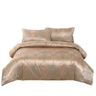 Bedding Set Polyester Luxury High Quality European 3pcs Jacquard Embroidery Bedding Set Polyester Fiber Quilt Set
