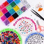 Jewelry Making Kit Beads For Bracelets - Craft And Art Glass Pony Seed And Alphabet Letter Bead For DIY Arts And Crafts