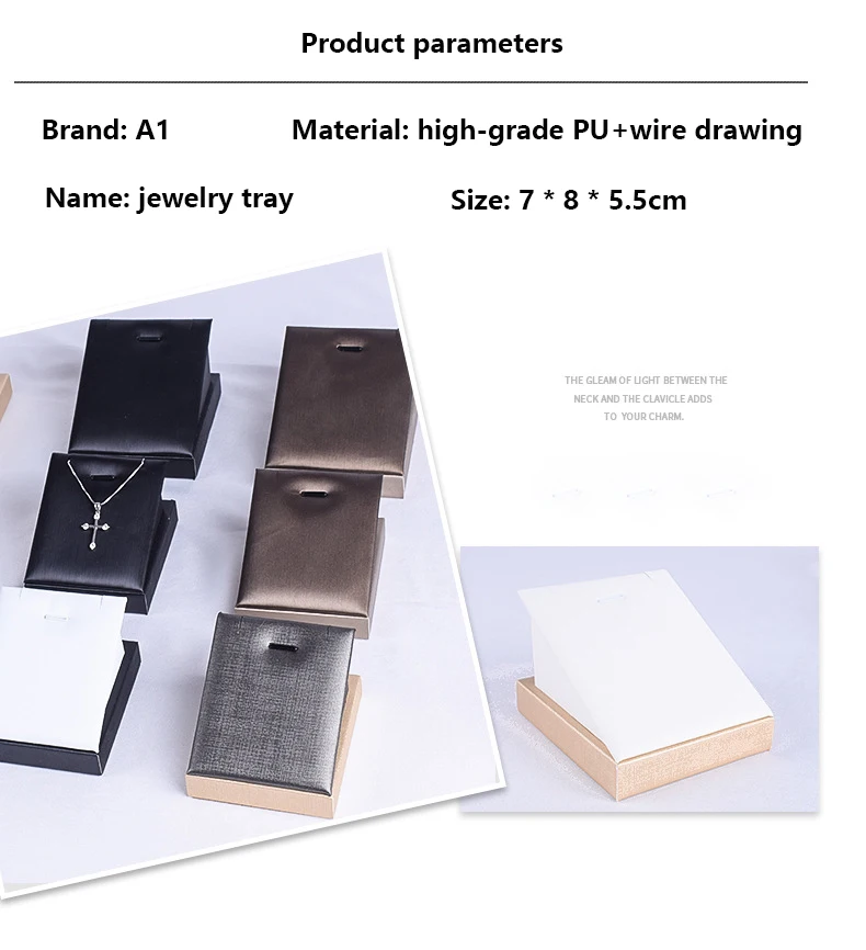 product custom small luxury jewellery jewelry diamond crystal necklace earrings studs showcase displays show trays sets for wall racks-2