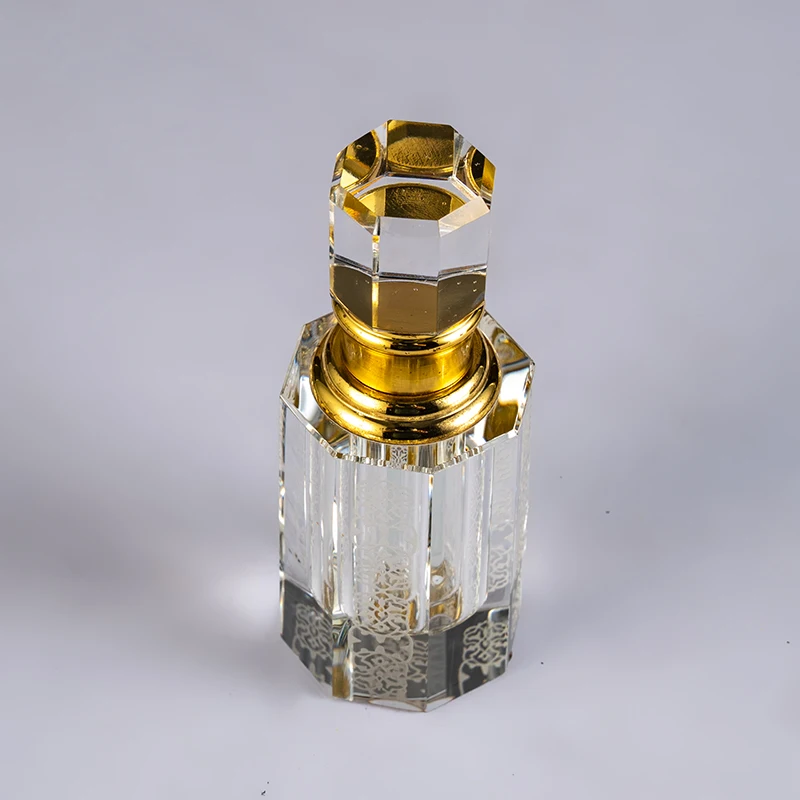 product wholesale hot octagonal pillar 3ml glass empty bottle elegant fashion customizable crystal perfume bottle-6
