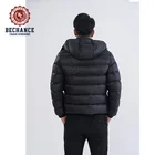 Coat Custom Hight Quality Men's Duck Down Coat Thick Warm Jacket Hooded Black Mat Down Jacket