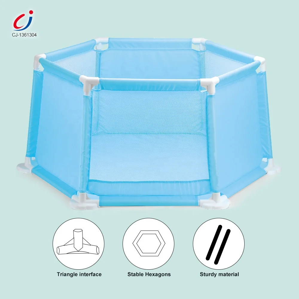 Chengji 2023 new 110CM indoor activities portable mesh fence plastic safety baby playpen tent for baby kids