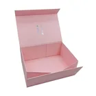 Gift Pink Custom Folded/Foldable Magnetic Closure Gift Boxes Flat Packed Gift Boxes With Magnetic Lid