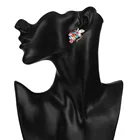Clip On Earrings Non Pierced Colorful Crystal Grape Ear Clips Jewelry Earrings