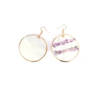 Earings Best Selling Popular Jewellery Vintage Purple Natural Stone Round Shape Earings 2021 Womens