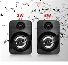 Mp3 ABS RGB Wood Light MP3 Studio Lound Woofer 6W Power Wired Adapter AC Speaker